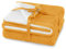AmeliaHome Kuscheldecke 130x180 cm zarte Steppung Sherpa Lammfelloptik Wohndecke Shleepy Orange
