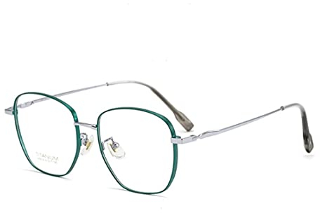 Retro Brille Titan Metall Frame Brille Rund Brillenfassung Dame