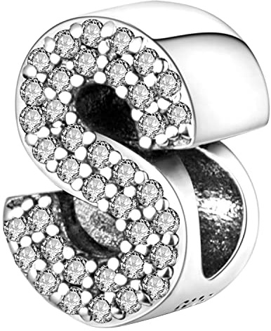 MULA Charms Anhänger Silber 925 für Armbänder, Buchstabe Charms A-Z Alphabet Kompatibel mit Europäischen Armbändern und Halskette für Frauen