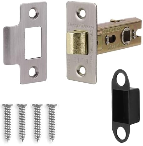 Decoranddecor 3 Inch Tubular Mortice Latch for Internal Doors, Fire Rated (1 Pack, 57-76mm, Satin Nickel)