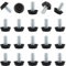 Zorfeter Lot de 30 pieds de nivellement M8 à vis 5/16 pour meubles de terrasse, pieds de table, chaise, meubles de jardin M8 x 15 mm