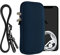 kwmobile Handytasche für Smartphones XL - 6,7/6,8 - Neopren Handy Hülle Marineblau mit Kordel - Handy Tasche mit Handykette 17,2 x 8,4 cm Innenmaße