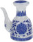 Veemoon Sauce Bottles Condiment Dispenser Ceramic Oil Dispenser Bottle Blue and White Porcelain Vinegar Cruet with Stopper Lid for Olive Oil Vinegar