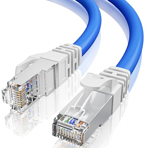Ethernet Cable 5m Cat 6 High Speed Network Cable, FTP Shielded Broadband Internet Cable, Gigabit Internet Data Connection, 550MHZ Long LAN Cable 5 meter, RJ45 Patch Cable for Modem Switch Router