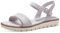 MARCO TOZZI Sandali Donna con Tacco a Zeppa con Dettaglio Glitterato Vegani, Viola (Lavender), 41 EU