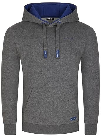 DENIMFY Hoodie Herren Regular Fit DFBenno Kapuzenpullover Pullover Grau XL, Größe:XL, Farben:Grey Melange Standard 2 (63300)