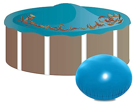 Cubierta de Piscina Inflable - Cojín de Aire para Piscina Inflable - Cojín de Aire para Piscina de Invierno - Cubierta de Piscina Hinchable - Cojín Azul para Piscina con válvula