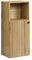 trendteam smart living - PureBliss - Kommode - Eiche - Badschrank in angesagter Rillenoptik - (BxHxT) 40 x 95 x 31 cm - schwarzer Metallgriff - 1 offenes und 2 geschlossene Fächer - kratzfest