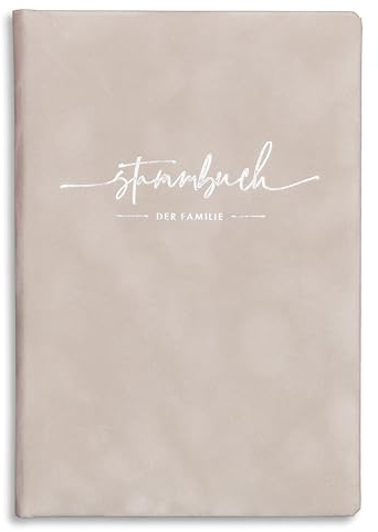 Stammbuch Grau Arian Samt Silber Familienstammbuch Standesamt und Kirche incl. Einleger