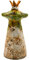 Dekohelden24 Keramik Zaunstecker als Frosch, Maße L/B/H ca. 8,4 x 7,7 x 18,3 cm.
