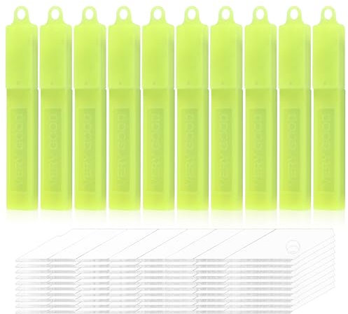 NewL 9mm Messer Ersatzklingen, Utility Messer Klingen, Snap Off Klingen für 9MM Universalmesser, Edelstahlklingen Verwendung im Büro, Haus - 100PCS (30 Grad 9 mm Ersatzklinge)