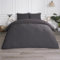 OHS Charcoal Grey Bedding, Luxury Geometric King Size Duvet Cover Sets with Pillowcases Super Soft Embossed Waffle Bedding Quilt Covers, Grey