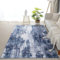 Xfrog Abstrakter Moderner Waschbarer Teppich für Wohnzimmer, Kurzflor Flächenteppich für Schlafzimmer, Kinderzimmer - Marinegrau 200x300CM