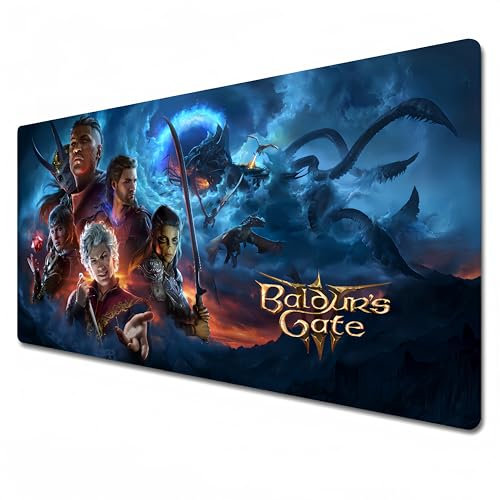 Baldur's Gate 3 XXL Gaming Mouse Pad - Purple, Waterproof & Anti-Slip (900x400mm, 35.4 x 15.7 x 0.1 in)