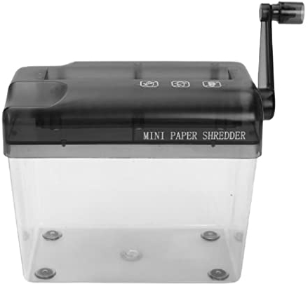 arlote Mini Hand Aktenvernichter Tragbarer Aktenvernichter A6 Manueller Aktenvernichter Dokumente Papierschneidewerkzeug Haus BüRo Desktop