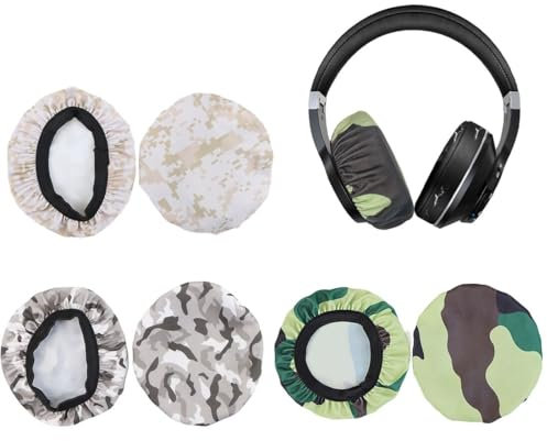 EIHI Housse Casque Audio, Protection Casque Audio, Ecouteur Hygiene Couvre, Coussinets Oreillettes De Protection Contre La Saleté pour Écouteurs 90-105 Mm (3Couleurs), 6 pièce