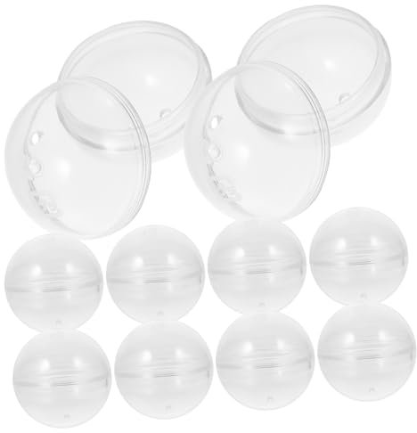 Toyvian Empty Vending Machine Balls 10pcs Refillable Storage Capsules Wear-resistant Storage Balls Round Empty Balls