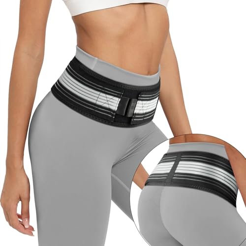 AOGOE Cintura Sacroiliaca, Elastica Fascia di Supporto Sacro Iliaco, Regolabile Cintura di Compressione Della Vita, Cintura per Sciatica per Alleviare il Mal di Schiena e la Sciatica per Uomo e Donna