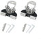 Zilimontt Lot de 2 supports de montage pour barre lumineuse LED pour voiture, SUV, capot - Noir
