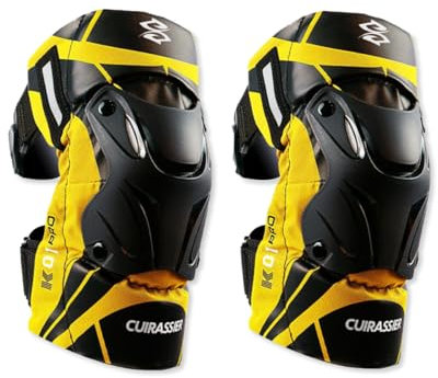 OLYSPM 2 Pezzi di Ginocchiere da Moto,Ginocchiere Moto,Ginocchiere MTB con Scocca Robusta e Ammortizzazione Morbida,Ginocchiere Motocross Regolabili per 40 a 90 KG