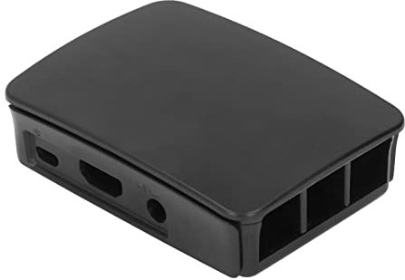 Schwarze Schutzhülle mit LED-Anschlüssen für 3 B+-Abdeckungen, Inklusive Wärmeableitungsöffnung für CPU