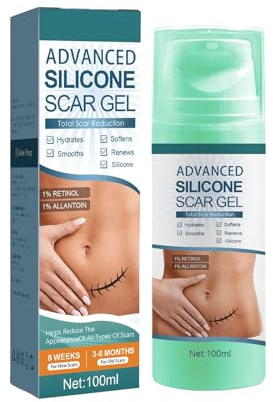 Crema per cicatrici avanzata, gel per cicatrici in silicone, tratta cicatrici vecchie e nuove, riduce la comparsa di cicatrici da corpo,