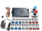 Kit d'arcade 9800 en 1 Pandora Saga Boîte avec boutons LED d'arcade Mame 5 broches 8 voies Joystick Arcade Pandora DX Kit de 4 joueurs pour bricolage à la maison Jeu vidéo (rouge et bleu)