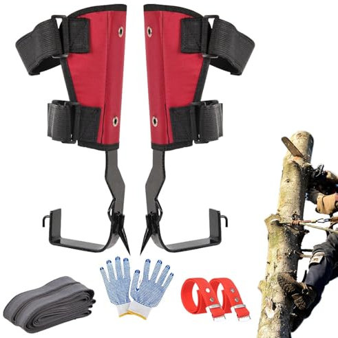 Espuelas de escalada de árboles, herramienta de escalada de árboles, herramienta de equipo de escalada de árboles, espolones ergonómicos ajustables en altura, equipo de escalada profesional para