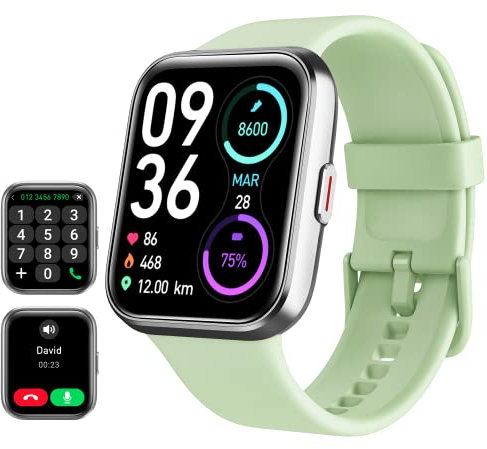 Tensky Orologio Smartwatch Uomo Donna 1,8 Smart Watch con Rispondi/Fai Chiamate, Alexa Integrata, 110+ Sport, Contapassi Monitoraggio Sonno SpO2 Frequenza Cardiaca, Impermeabile IP68, per Android iOS