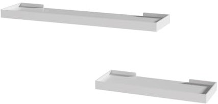 Vicco Wandregal Erni, hängendes Regal, Weiß, 60 x 3 cm 2er-Set