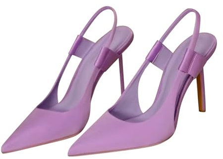 Donna Slingpumps Tacco a spillo Tacco a spillo Scarpe da sposa Slingback Alto Tacco Scarpe da sposa Classico Senza Chiusura Stiletto Scarpe alte a punta Scarpe da sera Pumps Sandali, Lilla 4., 37 EU