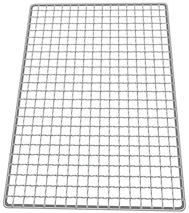 Wiederverwendbare Grill-Matten aus 304 Edelstahl, antihaftbeschichtet, Grillnetz, Zubehör zum Kochen, Backen und Räuchern, Grillrost-Ersatz, 50 x 35 cm