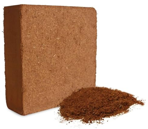 Coco Coir Growing Block, 5kg, Expands to 70L, Peat-Free Planting Medium