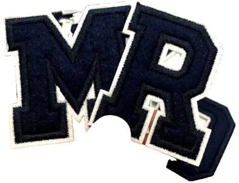 Navy Blue Letters Applique Iron-On DIY Alphabet Patch