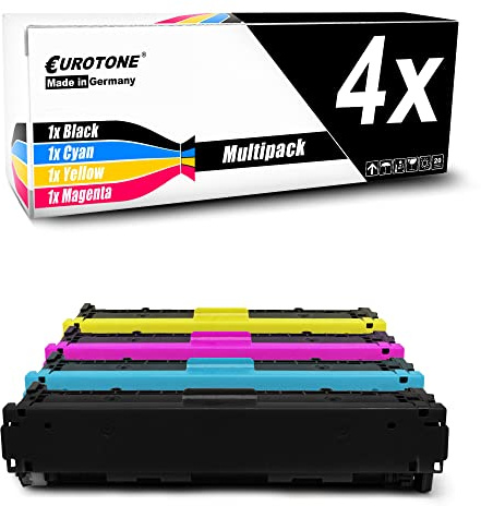 Eurotone XXL Toner im Set 4X Toner kompatibel für HP Color LaserJet Pro MFP M180 M181 ersetzt CF530A CF531A CF532A CF533A 205A