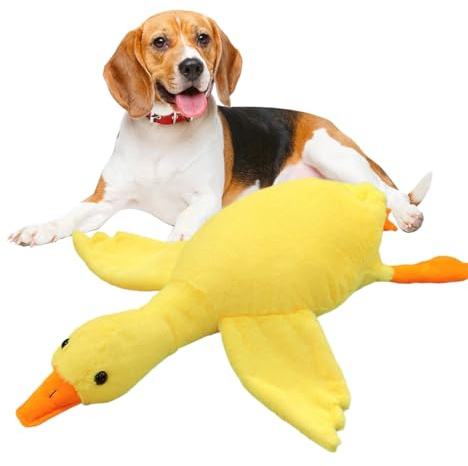 Gwtdtoad Hundespielzeug Ente Riesiges interaktives Beißplüschtier