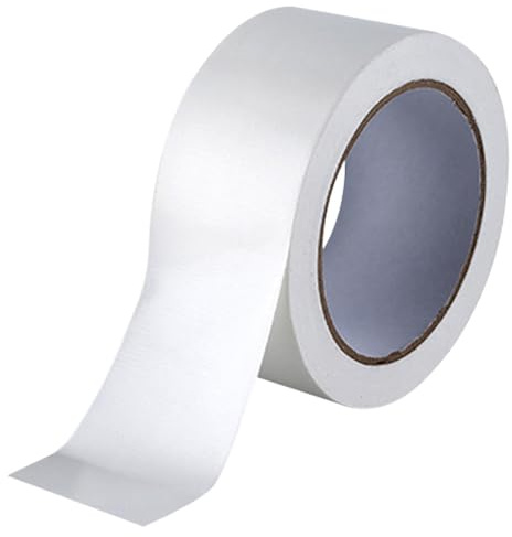 Lomvarith 5cm X 20m Window Weather Sealing Tape, Waterproof Plastic Draft Stopper Sealant Strip, No Residue, Easy-Apply Tape to Block Cold Air, Dust, Rain, White
