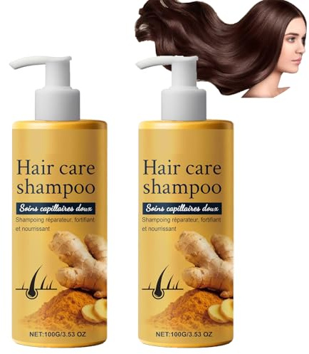 Ingwer Haarpflege Shampoo nährendes Haarpflegeshampoo trockene Kopfhaut beruhigende Spülung Ölkontrolle Spülung glatter stärkere Wurzeln seidiger Geeignet für alle Haartypen (2pcs)
