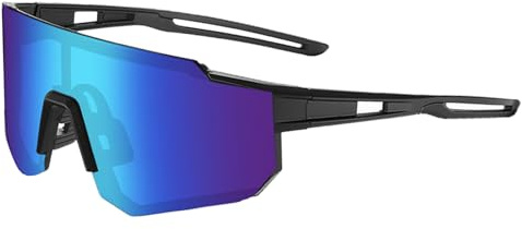 Wieerda Cycling Sunglasses, Sports Polarized Sunglasses for Men and Women, UV 400 Protection Polarised Sun Glasses for Baseball Running Golf Driving Fishing Goggles