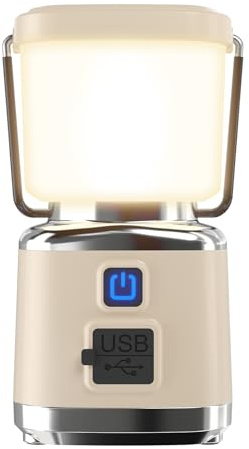 Demlaies Camping Lantern Rechargeable, 3000L Dimmable 4 Modes 4 Colors | Super Bright 360° Glow, 4000mAh Battery, Up to 69H, Waterproof, Aluminium Body, Portable Light for Tents/Hiking/Emergencies