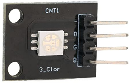 Qudinip Módulo de Placa LED RGB SMD, Kit de Bricolaje con Luz de 3 Colores, Control PWM para Proyectos Electrónicos, Material ABS de 5V, 25x15x5mm