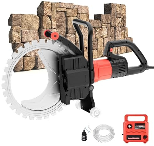 Beton-Ringsäge – 9800 W Nassschneidsäge für Ziegel, Granit und Bewehrungsstab, 30,5 cm/40,6 cm/50,8 cm Schnitttiefe, inklusive Wasserleitung, Pumpe und Klinge
