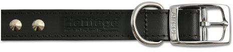 Ancol Heritage bequemes, stilvolles Leder-Halsband mit Nieten, Trainingszubehör, 40 cm
