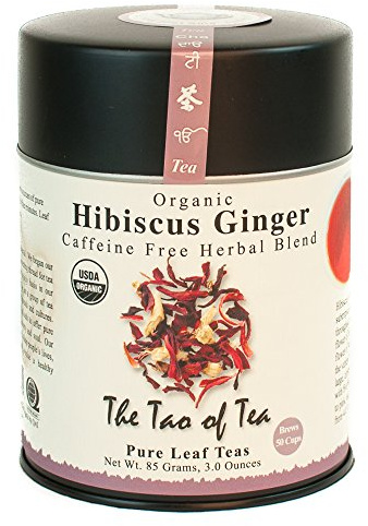 The Tao of Tea, Hibiscus Ginger Tea, Loose Leaf, 3.0 Ounce Tin to make 50 cups