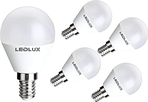 LumenTEC E14, LED E14, LED lampe E14, 8W Warmweiss, 720 Lumen Ø 45mm Globusform Ra >80, 230V CCD Ersetz 55W, (5er Warmweiss)