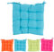 Sitzkissen 40x40 cm Stuhlkissen Auflage mit Bändern in Aqua Indoor & Outdoor