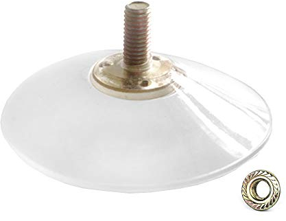 Durchmesser 8 cm Groß Hohe Transparenz Stark Lange M8 Schrauben Saugnapf, Gewindelänge 1,8 cm, Mit Kontermutter, 4 Stück