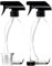 Nomara Organics Clear Glass Spray Bottles with Durable Pump– Set of 2 x 500mL, BPA-free, Refillable for Laundry, Ironing, Cleaning, Gardening and Watering Plants.