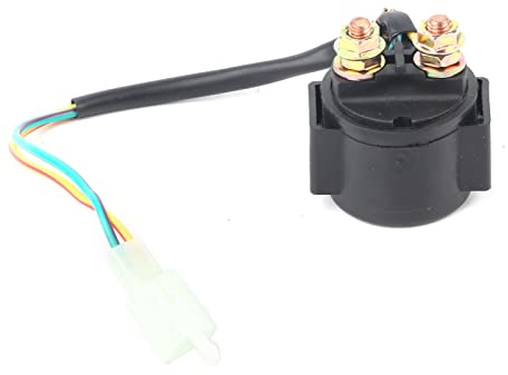 Keenso Motorrad Anlasser Magnetschalter, ATV 12V Starterrelais Solenoid Magnetschalter Anlasser EIN/Aus Schalter für GY6 Scooter Moped ATV