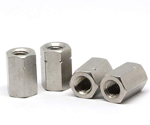 Stahlia Gewindemuffe M8 x 20mm Distanzhülsen Edelstahl (4 Stück) Einschraubmutter DIN 6334 Abstandshalter Hülsenmutter Sechskant Verbindungsmutter Gewindehülse Langmutter
